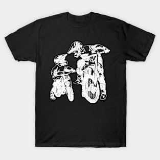 Dirt Bike Dad Motocross Motorcycle Biker Father Kids Gift T-Shirt